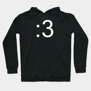 :3 Cat Face - inverted Hoodie